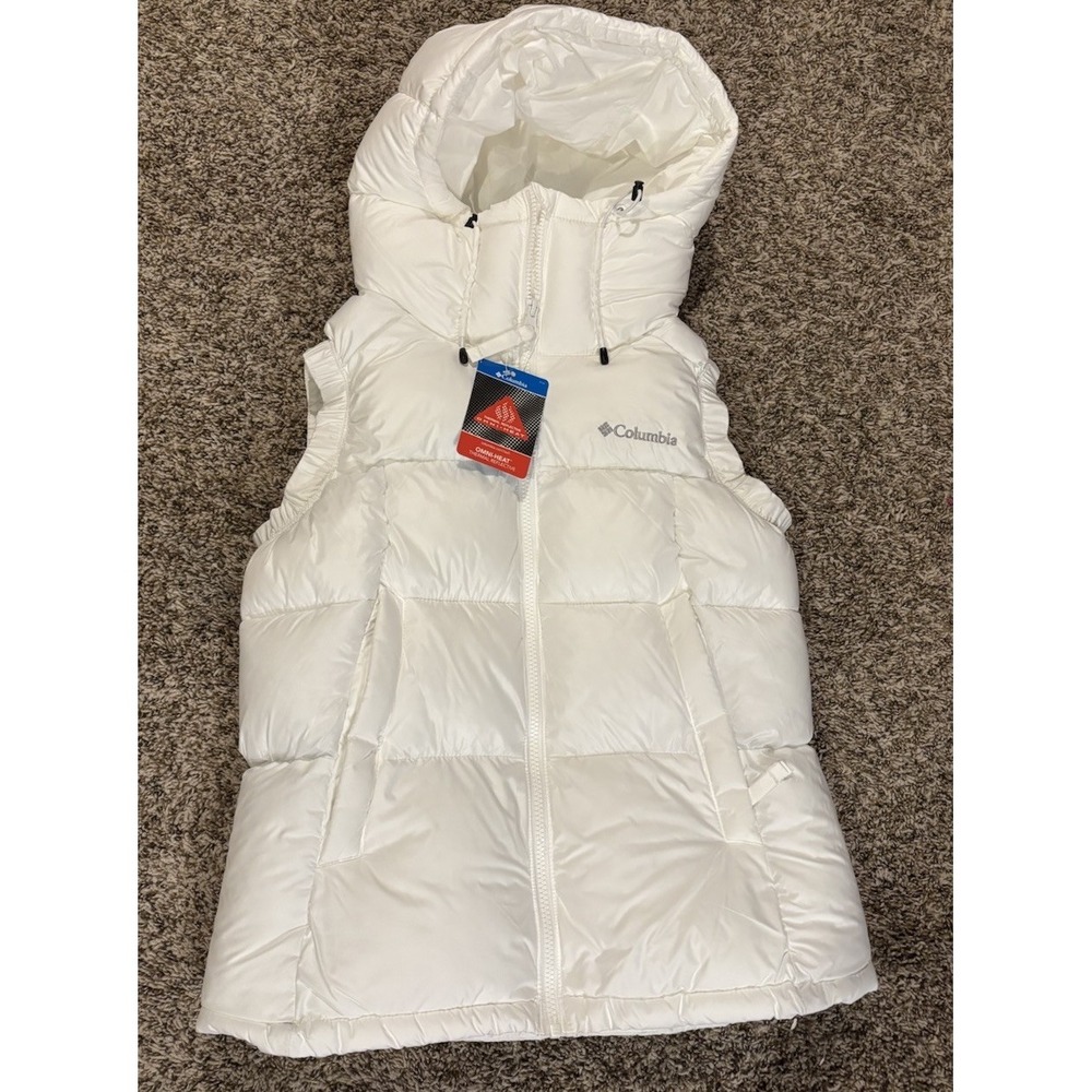 Columbia Pike Lake II Hooded Insulated Puffer Vest White WL0298 Small